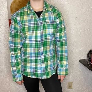 Button up plaid shirt